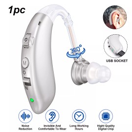 K&FCOPTEE Behind The Ear Invisible Digital 1 PCS Hearing Aids Rechargeable For Hearing Los