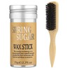 Slick Back Hair Brush & Hair Wax Stick Set for