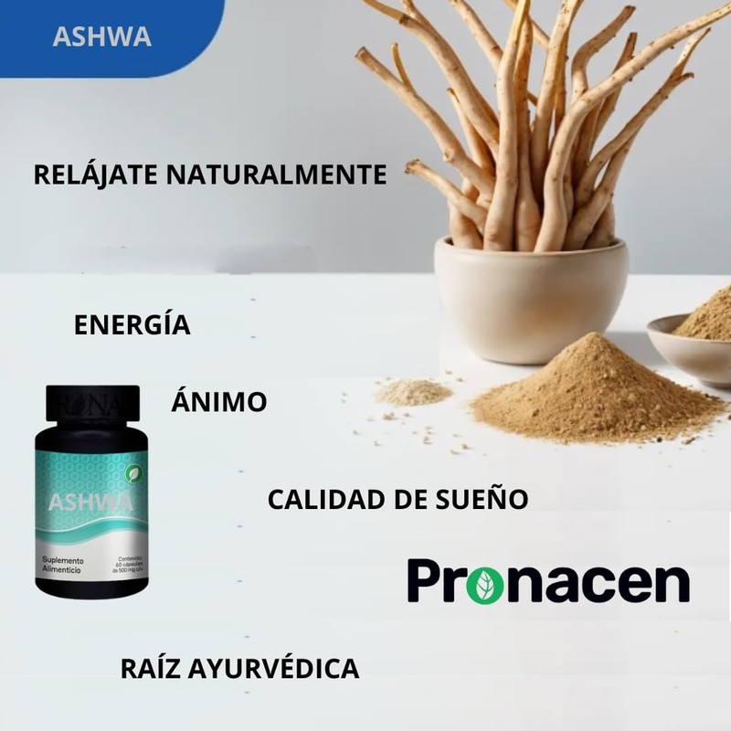 PRONACEN Raíz Herbal Ayurvédica | suplemento ayurvédico adaptógeno | 45wa
