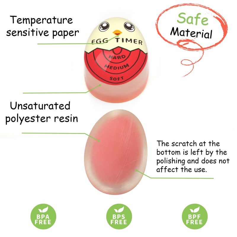 Lasubst Egg Timer for Boiling Eggs That Changes Color When