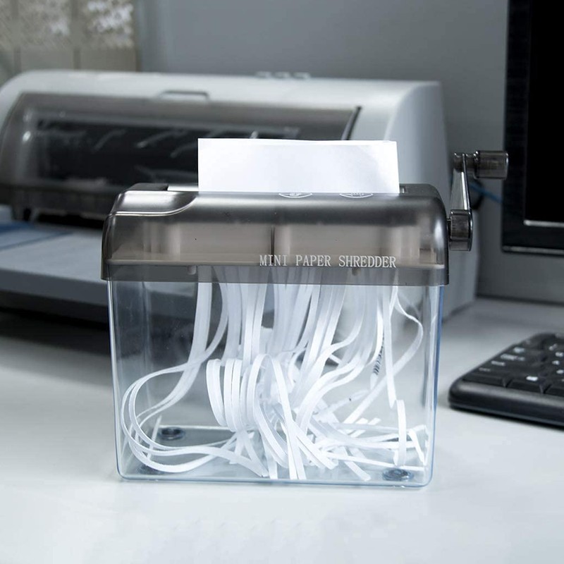 Manual Shredder, A6 Hand Crank Portable Mini Paper Cutting Tool