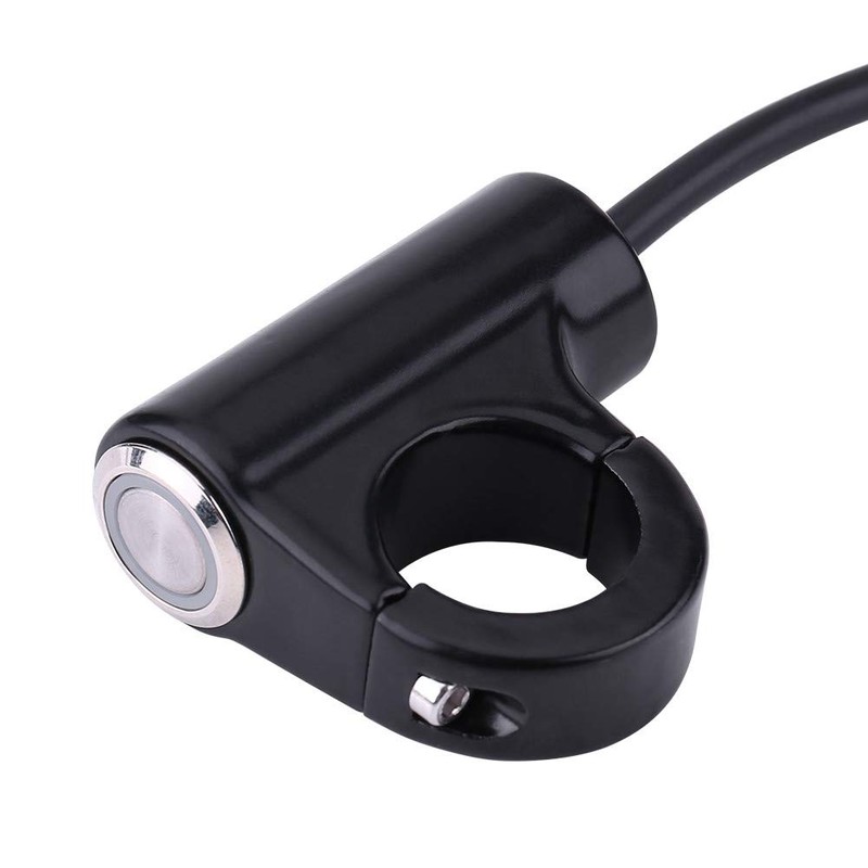 Horn Switch Button, EVGATSAUTO 7/8Inch 22mm Motorcycle Handlebar Switch, Weatherproof