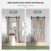 Roymelo 52" Bifold Sliding Barn Door Hardware Track Kit,Side Mounted