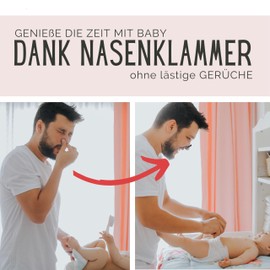 LILEJO Nose Clip for Changing Nappy - Expecting Dad Gift for Baby Shower, Gender Reveal and Baby Squares - Funny Baby Gift for Expecting Dads and Mothers for Birth