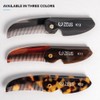 ZEUS Folding Mustache Comb for Men, Handmade Saw-Cut Pocket Comb