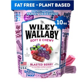 Wiley Wallaby Licorice 10 Ounce Classic Gourmet Soft & Chewy Australian Blasted Berry Candy Twists, 1 Pack