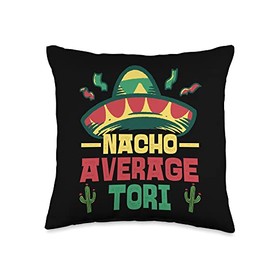 Not Your Ordinary Name. Nacho Average Tori Throw Pillow, 16x16, Multicolor