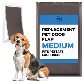Evergreen Pet Supplies Dog Door Replacement Flaps - Compatible with PetSafe Freedom PAC11-11038 - Medium Brown 8.25" x 12.25" - Weather-Resistant Replacement Flap for Sliding Glass Inserts
