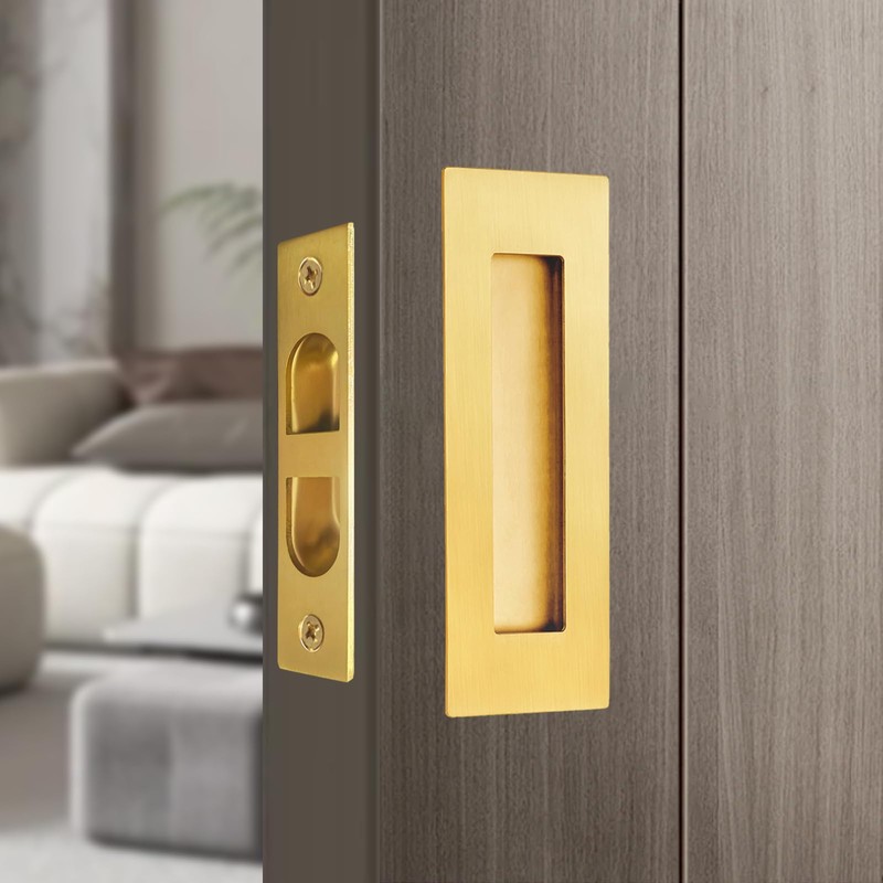 Pocket Door Handles,6 inch Recessed Flush Finger Pulls with Edge
