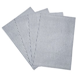 AKCOT - Juego de 4 manteles individuales de rayas pequeñas para mesa de comedor, resistentes al calor, lavables 100% algodón, manteles individuales modernos para decoración de mesa de comedor, 13 x 19