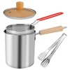 Deep Fryer Pot, Small Deep Fryer with Basket Stainless Steel,