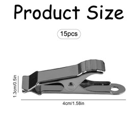 Bojueshaw 15pcs Metal Spring Clamps,Mini Clamps Alligator Clips,Test Line Crocodile Lead Clip,Small Clamps for Work Crafts Wire Photo Curtain Crafts