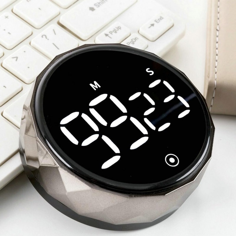 AIXXCUVQ Productivity Timer Clear LED Display Adjustable Alarm Sound is