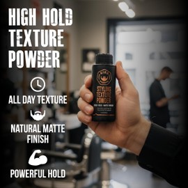 GIBS Grooming - Styling Texture Powder for Men and Women - High Hold - Matte Finish - All Hair Types - Texture, Volume, Grip - Silica - Sandalwood - Hair Styling Products - Travel Size - 1 oz (30g)