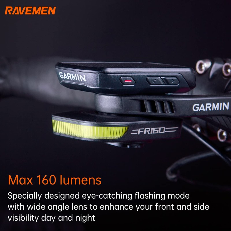 RAVEMEN FR160 Compatible with Garmin/iGPSPORT/COOSPO Cycling Computer, IPX6 Waterproof Auxiliary