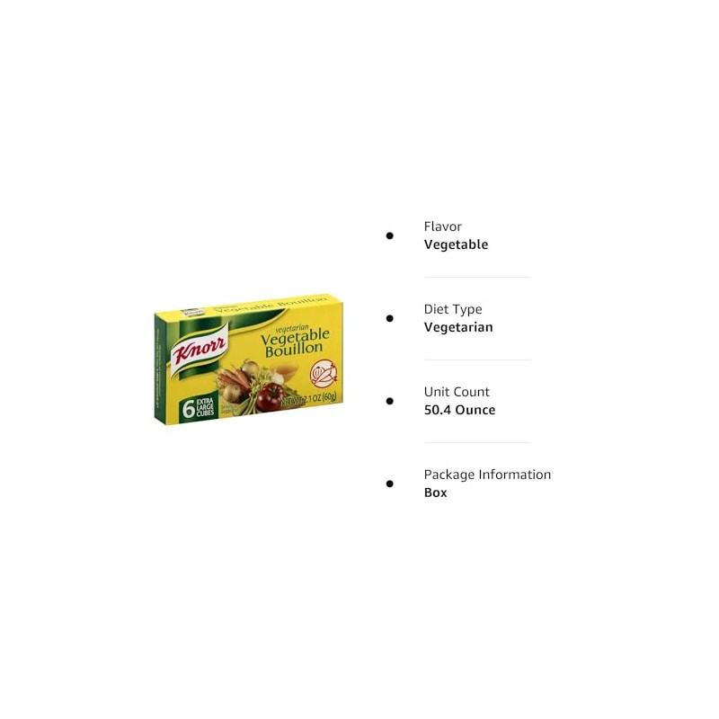 Knorr Vegetarian Vegetable Bouillon, 2.1 Ounce (Pack of 24)