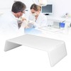 Trapezoidal Dental Desktop Elevated Shelf Acrylic Smoothing Edges Riser Rack