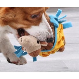 SNIFF-N-SQUEAK TOYS Camel CuddleSnuffle Plush Toy | Interactive Treat Hider for Dogs