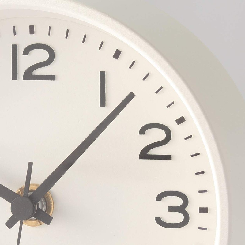 MUJI 15915217 Analog Clock, Small (with Stand), Wall Clock, White