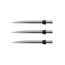 RED DRAGON Specialist Darts Points Trident Points Silver Effect Standard 32mm with Black Tridents - 1 set per pack