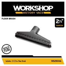 WORKSHOP Wet/Dry Vacs Shop Vacuum Accessories WS25014A Floor Brush Attachment for Wet Dry Vacuum Cleaners, Fits 2-1/2-inch Extension Wands and Hoses