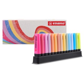 STABILO BOSS ORIGINAL - Highlighter - Deskset of 15 - with 3 Neon Colours, 9 Pastel Colours and 3 NatureCOLORS