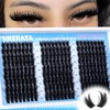 PHKERATA Spikes Lash Clusters Wispy Clusters Eyelash Extensions 12-20mm Volume