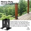 4PCS Adjustable Wood Fence Pergola Post Base Brackets Fit 4x4