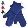 Xlnt Extra Long Oven Mitts (Blue) | Teflon EcoElite Water