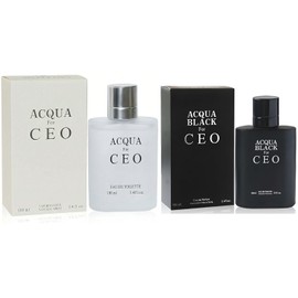 TWISHA Acqua & Acqua Black Men's Cologne Eau de Parfum Gift Set - 3.4 Fl Oz Each | Citrus Spicy & Woody Ambergris Fragrance | Luxury Perfume for Day & Night