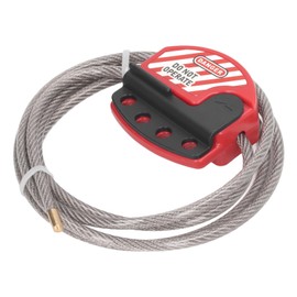 Tagout Cable Lock, 1.8 m Cable Length, 6 mm Diameter, Self-Locking Multiple Holes, Adjustable Cable Lock Kit, for Repair Management