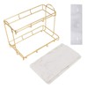 Headerbs Cosmetic Storage Shelf, 2 Tier Bathroom Countertop Rack, Large
