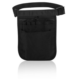 Nurse Bag, Belt Bag, Work Waiter's Bag with Belt, black