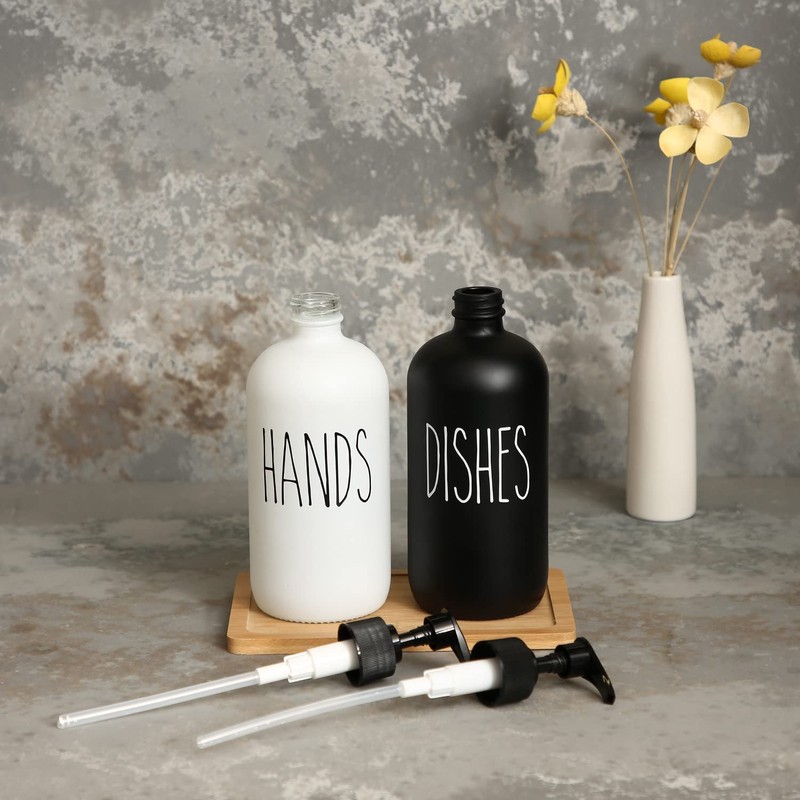 MOMEEMO Soap Dispenser Set 2 Pack, Contains Hand and Dish