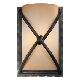 Minka Lavery 1974-1-138 Aspen II Wall Sconce, 1-Light, 60 Total Watts, 6-in H x 9.25-in W, Aspen Bronze