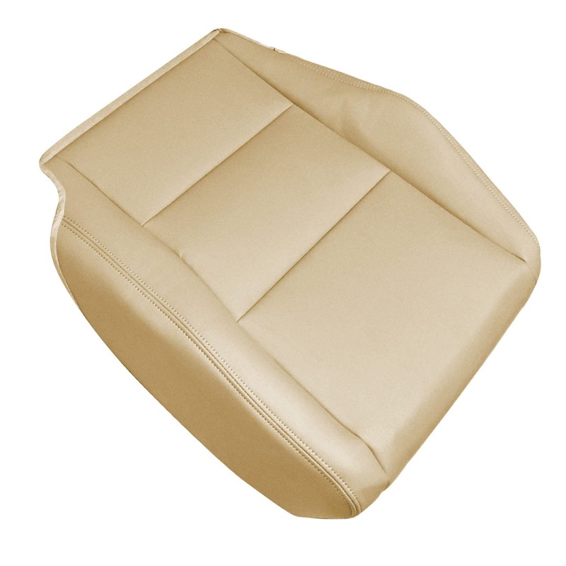 Priprilod Tan Leather Passenger Side Bottom Replacement Seat Cover Compatible