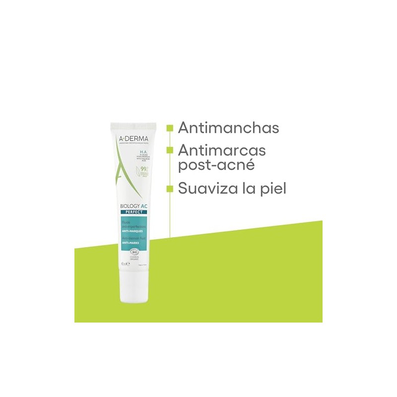 ADERMA, Biology AC Perfect Fluido Anti-Imperfecciones y Marcas Post Acné,