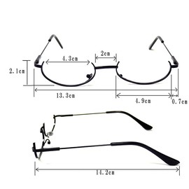 DOYOUCOTO DATE Glasses, Without Lens, No Degree, Frame Only, Under Glasses Frame, Half Frame, Cosplay, Maid, Gothic Lolita, Secretarial Type, Disguise, Fashionable Accessories, Halloween Costume
