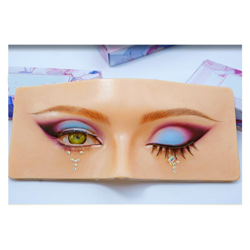 3D Silicone Makeup Practice Face Board with 20ml Cleansing Oil