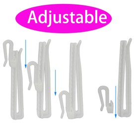 30 pcs Adjustable Curtain Hooks for Drapes Depth Pinch Pleat Locking Curtain Tape Clip Hooks Door Curtain and Shower Curtain Plastic Hooks Shower Curtain Hooks Rust Proof (70mm. 30 Pcs)