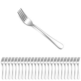 Berglander Table Forks of 24 Pieces 18 cm, Dinner Forks Stainless Steel Modern Dinner Fork Set, Forks and Spoons Cutlery, Ideal for Home, Restaurant, Hotel, Dishwasher Safe