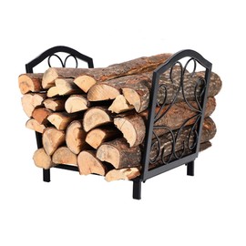 PHI VILLA 17 Inch Small Firewood Racks Indoor/Outdoor Firewood Bin Wood Burning Stove Accessories Wood Storage Log Rack Holder