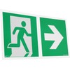 notlok Safety Work Fire Exit Sign, 15 x 30 cm,