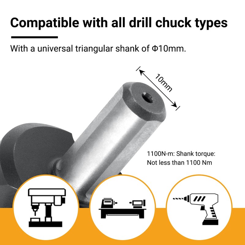 TOOLMAYS Metric Step Drill Bit M35 Cobalt AlTiN-Coated Cone Drill