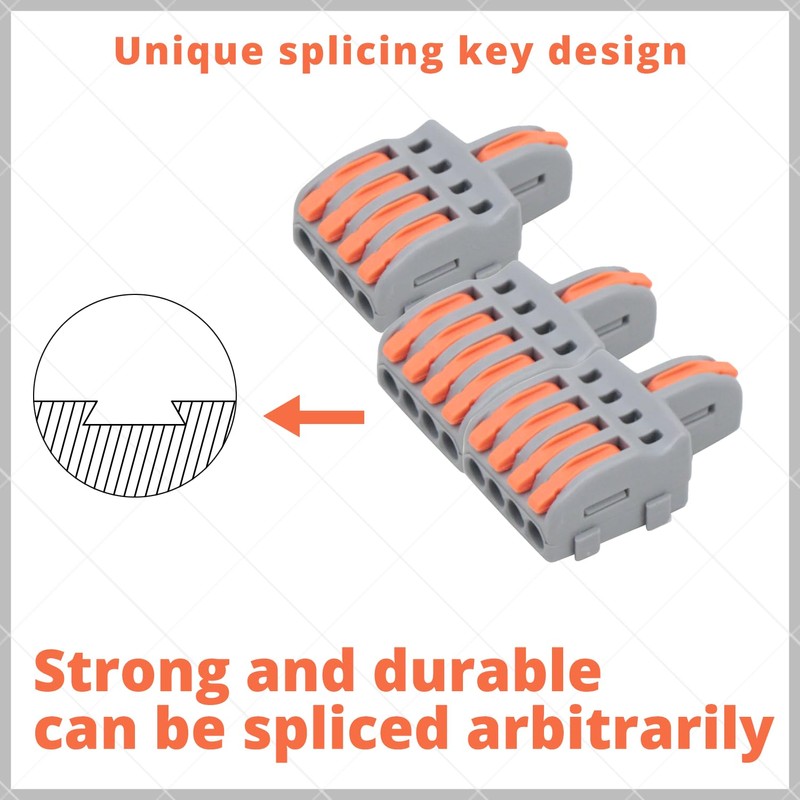 YQSIYU 1 in 4 Out DIY Splicing Wire Connectors, 14