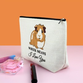Gfhzdmf Guinea Pig Gift Makeup Bag Guinea Pig Lover Gifts Animal Lover Gifts Makeup Zipper Pouch Guinea Pig Themed Gifts Christmas Birthday Gifts For Her Him Animal Lovers Friends Travel Toiletry Bag