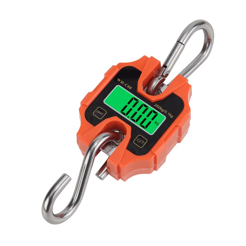 250kg Portable Hand Electronic Scale LCD Display with Backlight kg