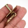 LXZ 6 PCs Vintage Antique Brass Ring Pulls with Four-Leaf