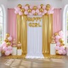 gogoparti 30x10FT Gold Sequin Backdrop Curtain - 6 Panels of