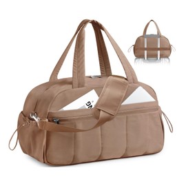 Hoseay Travel Bag Women's Large Buffer Sports Bag with Wet Compartment 24L Weekender Travel Bag Waterproof Gym Bag Lightweight Hand Luggage Bag Hospital Bag Birth Hospital Bag for Flight Travel Sports